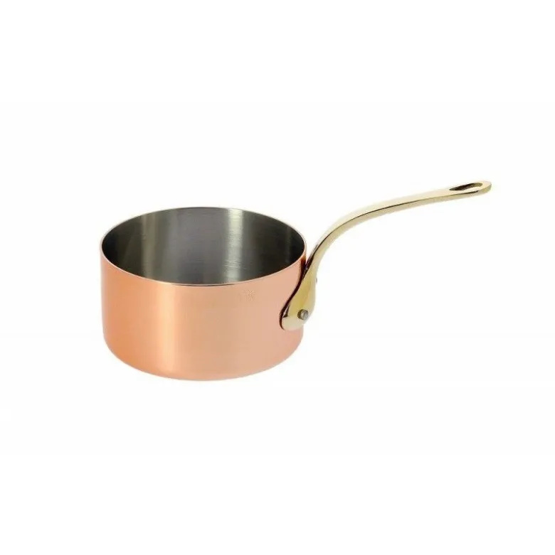 Casserole cuivre inox queue laiton 12cm De Buyer