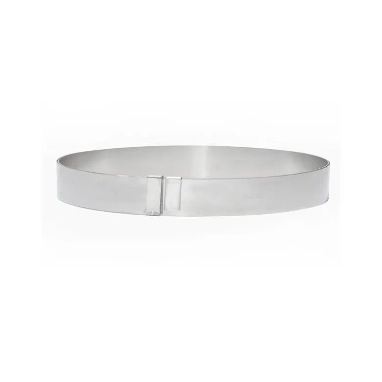 Cercle à pâtisserie inox extensible H 3cm - De Buyer