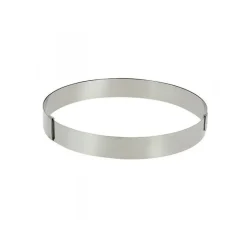 Cercle à pâtisserie inox extensible H 3cm - De Buyer