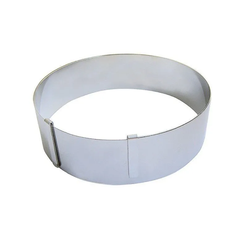 Cercle à pâtisserie inox extensible H 6,5cm - De Buyer