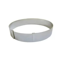 Cercle à pâtisserie inox extensible H4,5cm - De Buyer