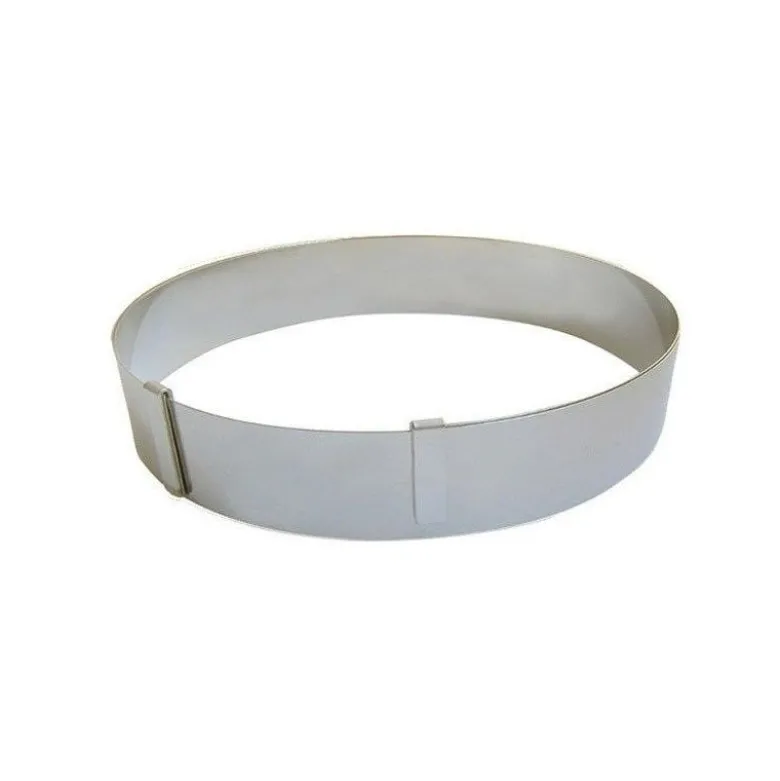 Cercle à pâtisserie inox extensible H4,5cm - De Buyer