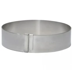 Cercle à pâtisserie inox extensible H4,5cm - De Buyer