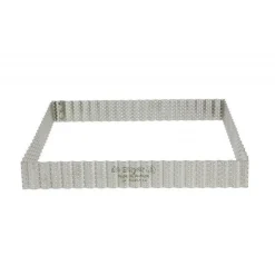 Cercle à tarte carré perforé 23cm H3cm - De Buyer