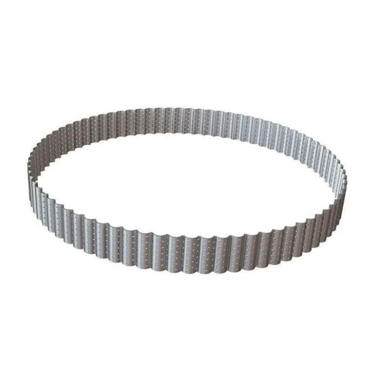 Cercle à tarte perforé cannelé 24cm H3cm - De Buyer