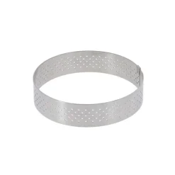Cercle à tarte perforé 18,5cm Valrhona - De Buyer