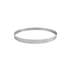 Cercle à Tarte Perforé Inox 10 x H 3,5 cm - Gobel