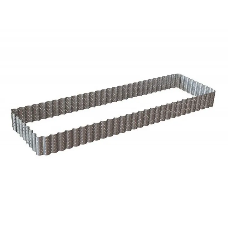 Cercle à tarte rectangle perforé 35cm H3cm - De Buyer