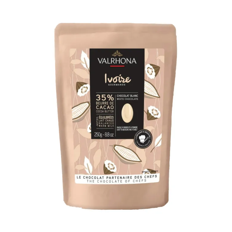 Chocolat de Couverture Blanc Ivoire 35% 250g - Valrhona