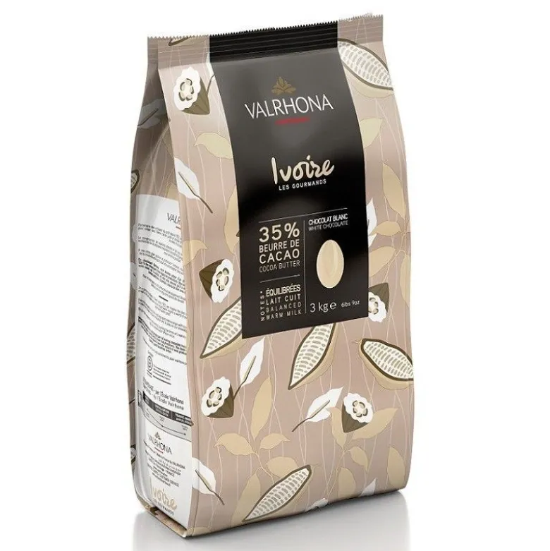 Chocolat de Couverture Blanc Ivoire 35% 3kg - Valrhona