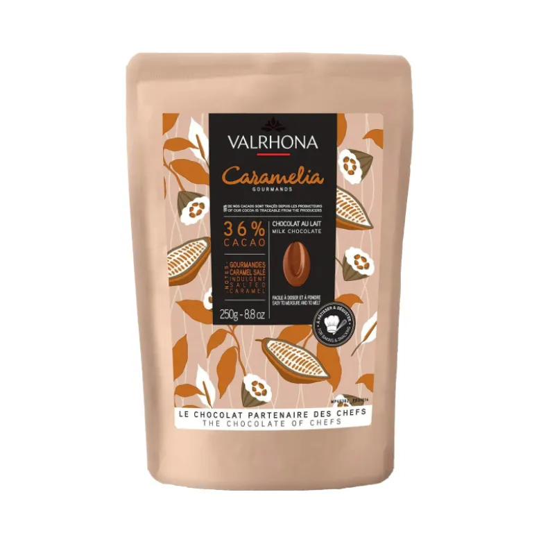 Chocolat de Couverture Lait Caramelia 36% 250g - Valrhona