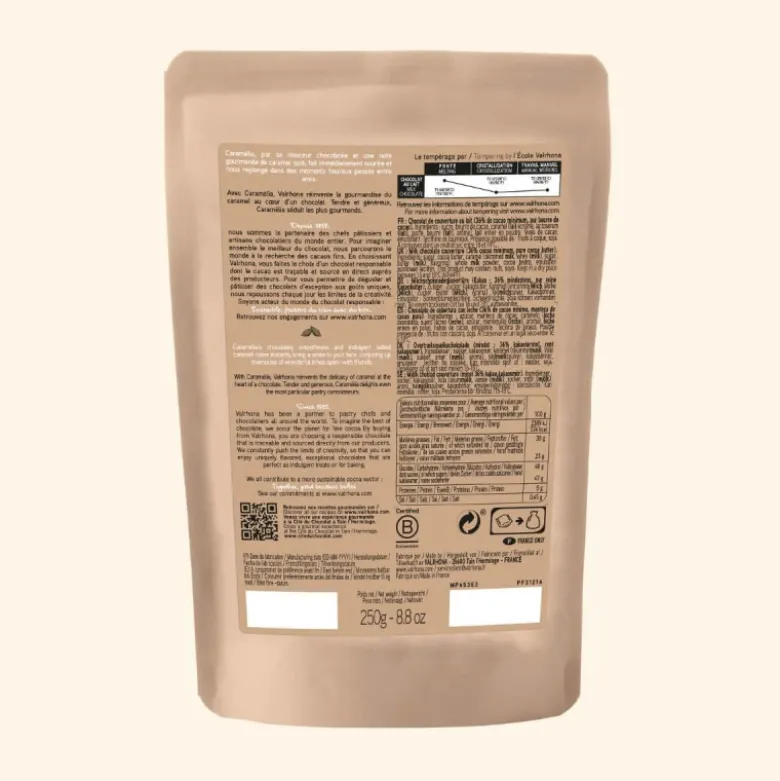 Chocolat de Couverture Lait Caramelia 36% 250g - Valrhona