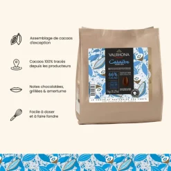 Chocolat de Couverture Noir Caraïbe 66% 1kg - Valrhona
