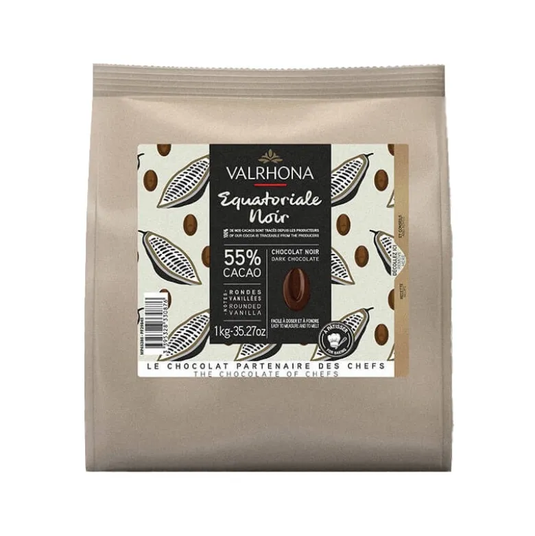 Chocolat de Couverture Noir Equatoriale 55% 1kg - Valrhona