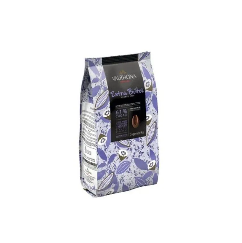 Chocolat de Couverture Noir Extra Bitter 61% 3kg - Valrhona