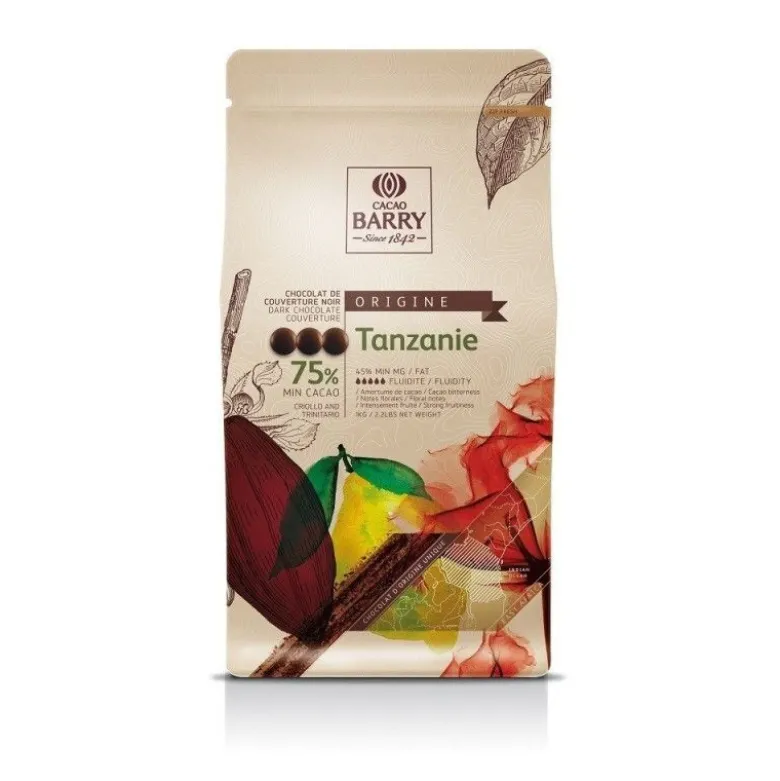 Chocolat Noir Origine Tanzanie 75% 1kg - Cacao Barry