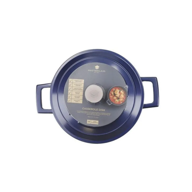 Cocotte fonte d'aluminium 20cm Bleu - MasterClass