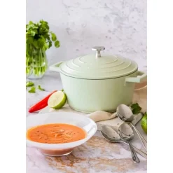 Cocotte fonte d'aluminium 20cm Menthe - MasterClass