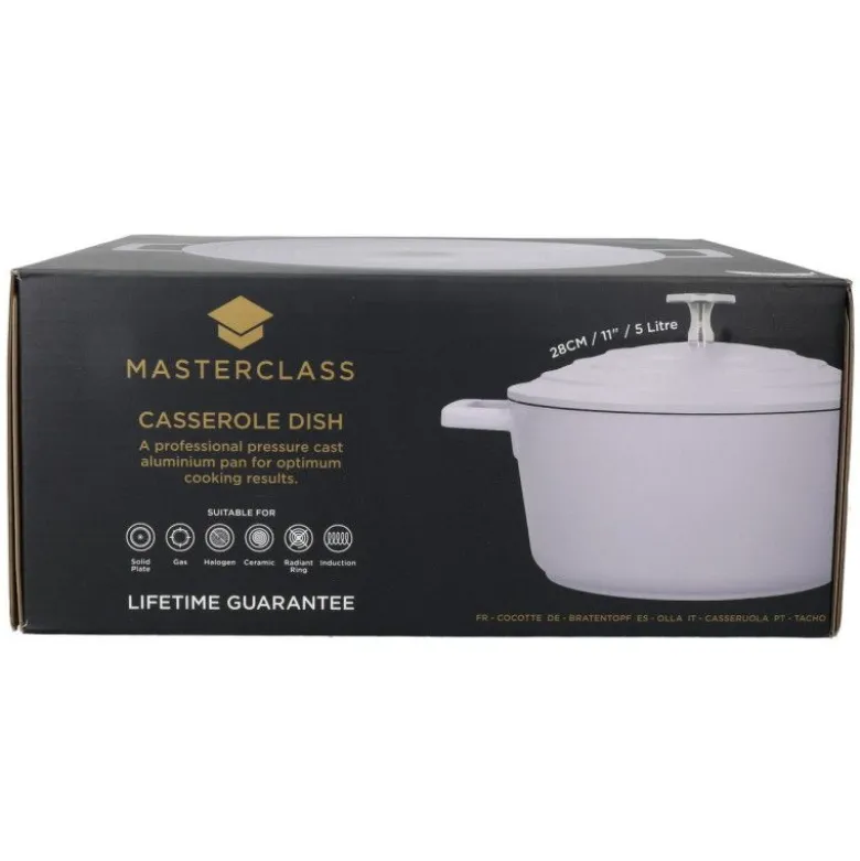 Cocotte fonte d'aluminium 28cm Menthe - MasterClass