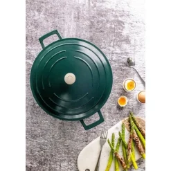 Cocotte fonte d'aluminium 20cm vert - MasterClass