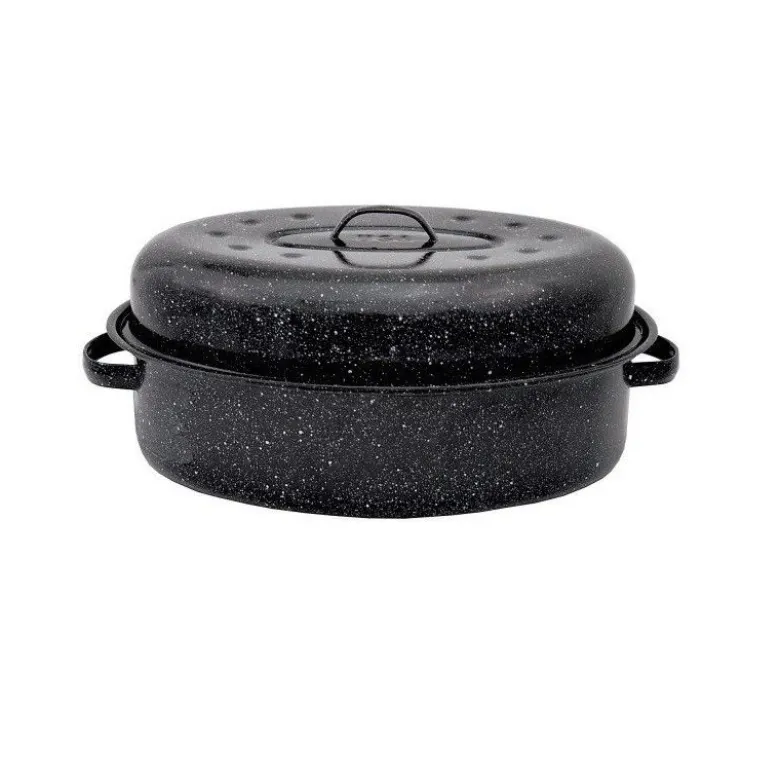 Cocotte roaster acier carbone 33cm - Graniteware