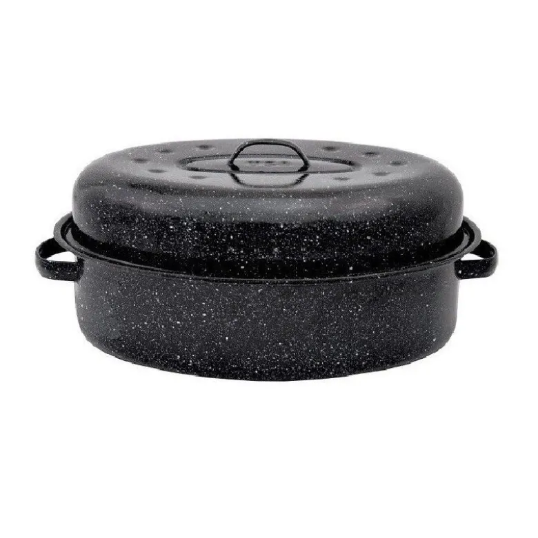 Cocotte roaster acier carbone 46cm - Graniteware