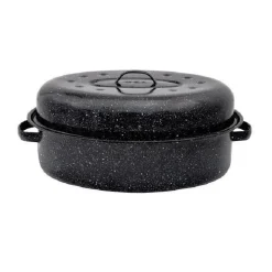 Cocotte roaster acier émaillé 38cm - Graniteware