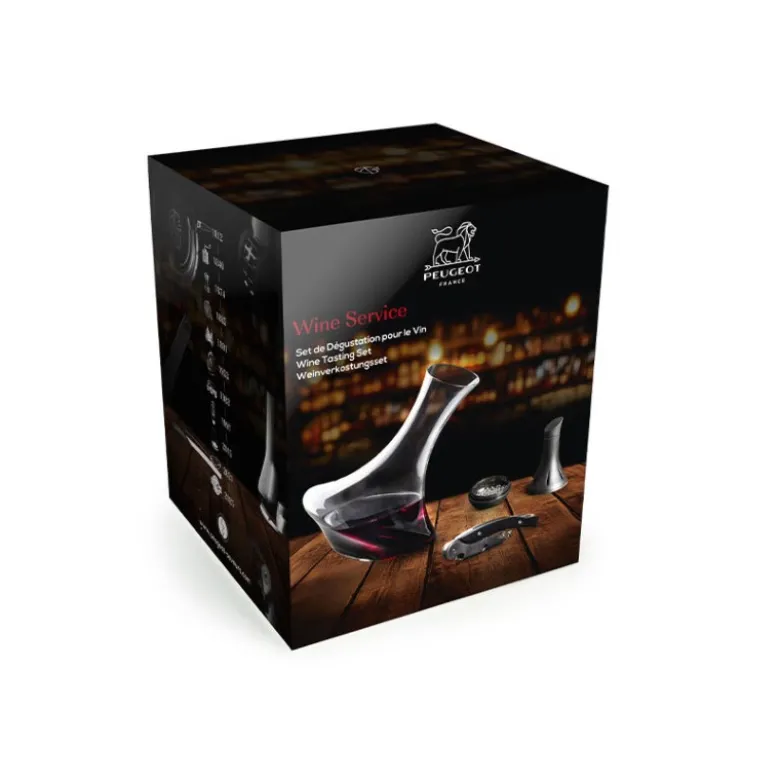 Coffret Carafe à Vin et Tire-Bouchon Wine Service - Peugeot