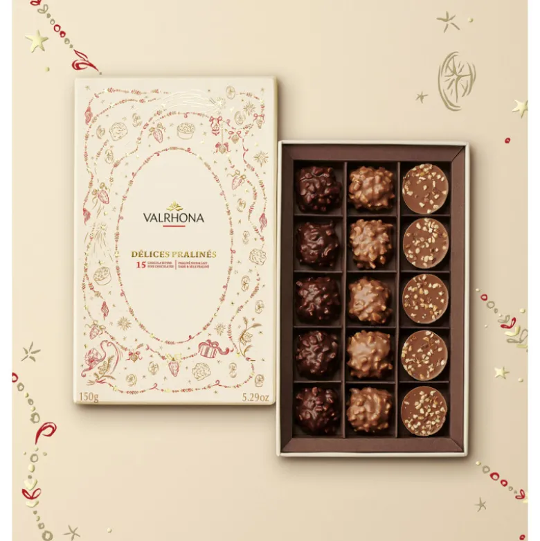 Coffret Chocolat Délices Pralinés 150 g - Valrhona