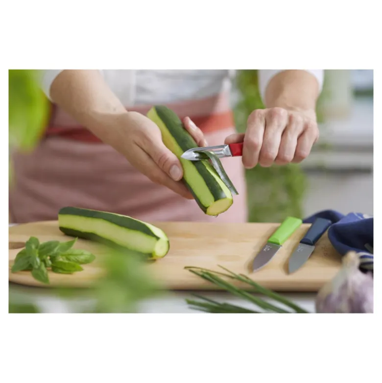 Coffret Couteaux de Cuisine et Éplucheur Trio Les Essentiels + - Opinel
