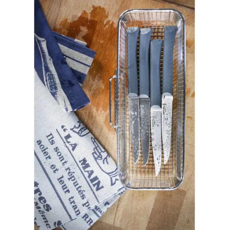 Coffret Couteaux de Table Microdenté Anthracite Bon Appétit + x4 - Opinel
