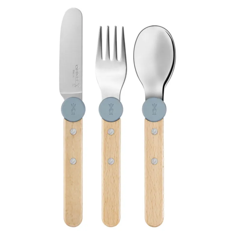 Coffret Couverts pour Enfant Bleu Pluie Le Petit Gourmet - Opinel