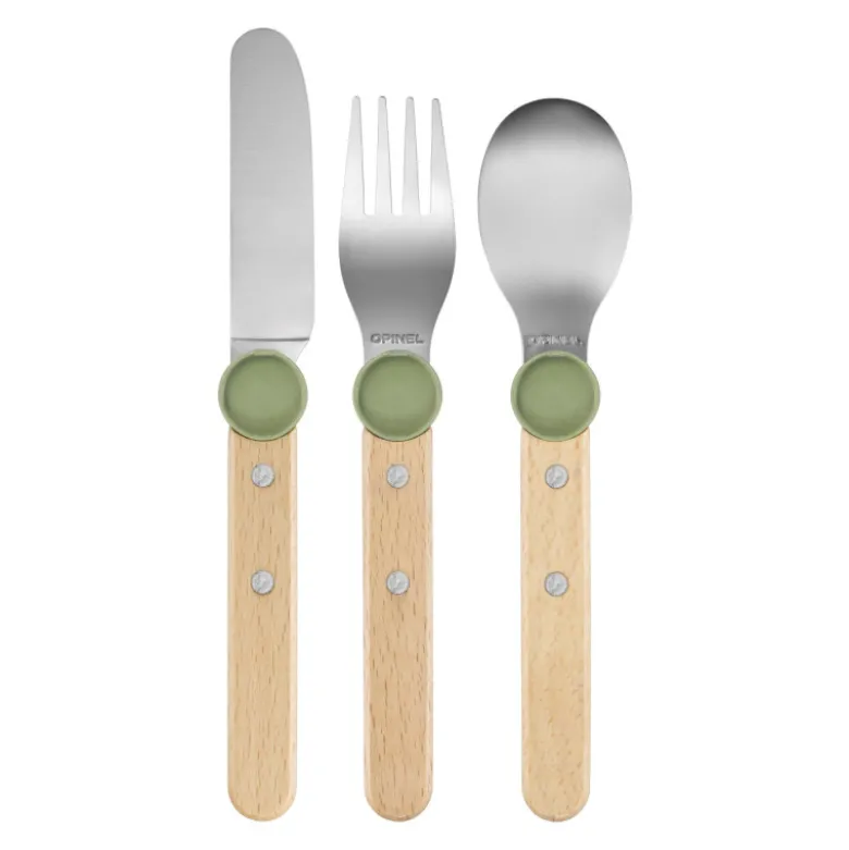 Coffret Couverts pour Enfant Vert Olive Le Petit Gourmet - Opinel