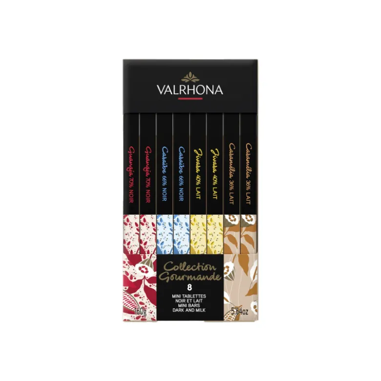 Coffret 8 Mini Tablettes de Chocolat 160g - Valrhona