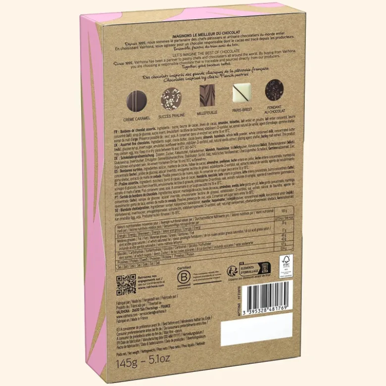 Coffret 15 Petits Délices 3 Chocolats - Valrhona
