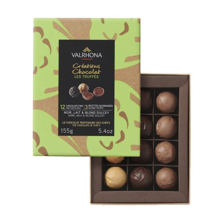 Coffret 12 Truffes 3 Chocolats - Valrhona