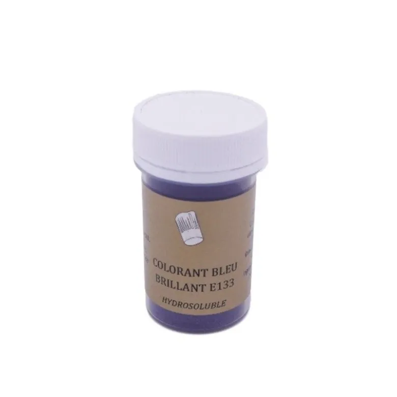 Colorant alimentaire poudre bleu brillant 10g - Sélectarôme