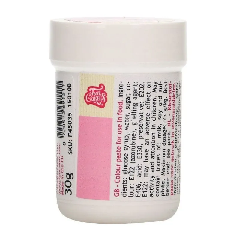 Colorant alimentaire pâte rose 30g - FunCakes