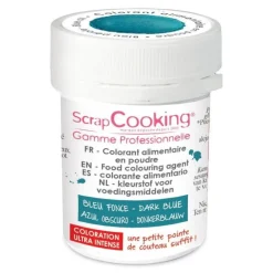 Colorant artificiel en poudre bleu foncé 5g - ScrapCooking