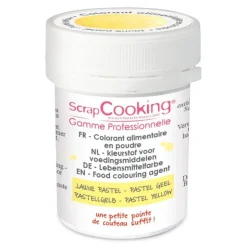 Colorant artificiel en poudre jaune pastel 5g - ScrapCooking