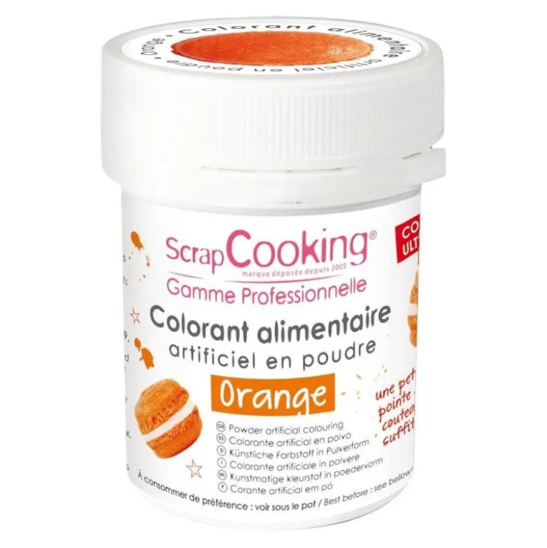 Colorant artificiel en poudre orange 5g - Scrapcooking