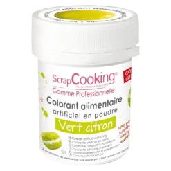 Colorant artificiel en poudre vert citron 5g - ScrapCooking