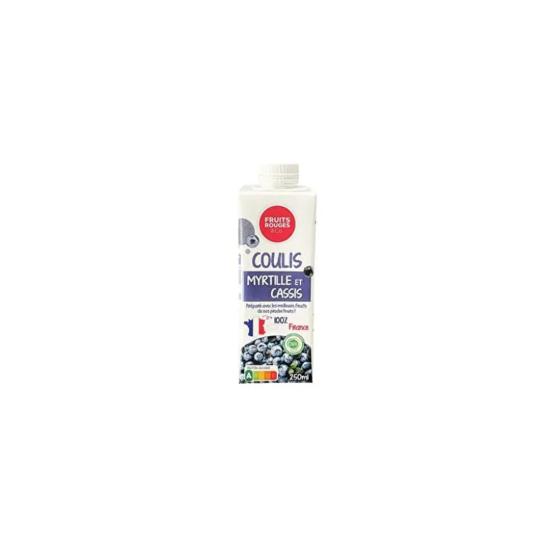 Coulis Myrtille Cassis 250ml - Fruits Rouges & Co