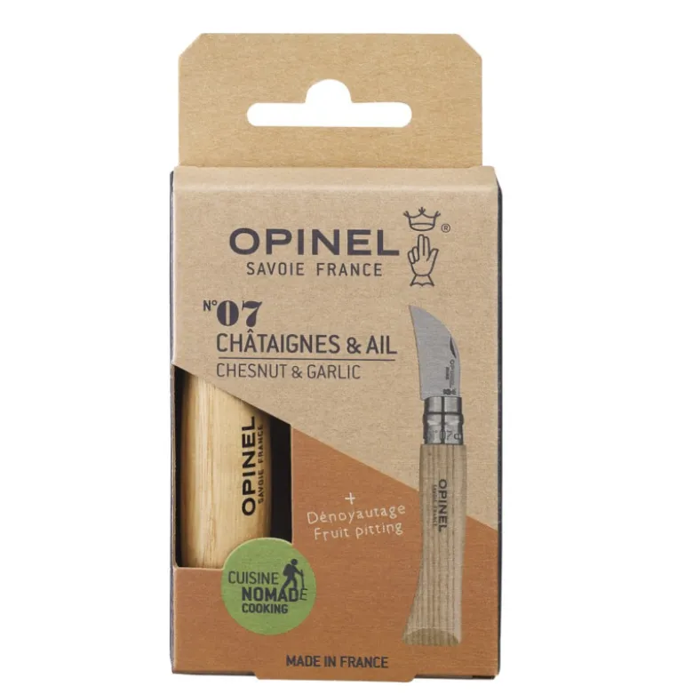 Couteau de Poche Châtaigne Ail et Dénoyautage N°7 - Opinel