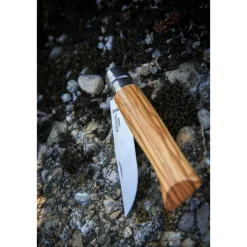 Couteau de Poche Plumier Olivier avec Étui Baroudeur N°8 - Opinel