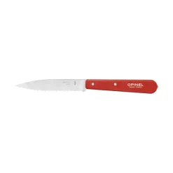 Couteau d'Office Cranté Inox et Bois 10 cm Rouge N°113 - Opinel