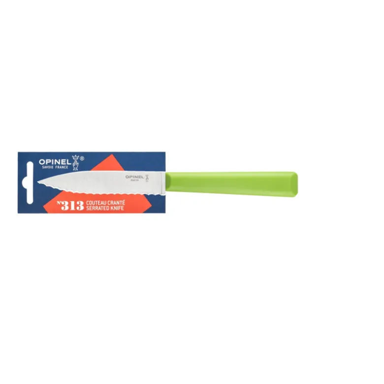 Couteau d'Office Cranté Vert Les Essentiels + N°313 - Opinel