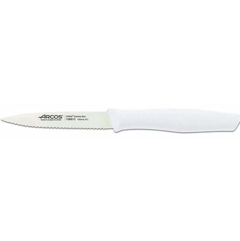 Couteau office cranté Nova 10cm blanc - Arcos