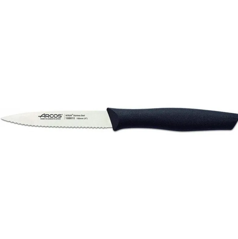 Couteau office cranté Nova 10cm noir - Arcos