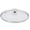 Couvercle en verre avec bouton inox 32cm - De Buyer